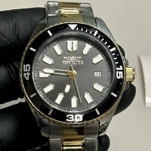 Invicta Pro Diver Black Dial 46319 Date Two-Tone 43mm Men's Watch